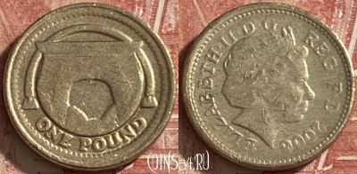 Великобритания 1 фунт 2006 г., фальшак для оборота, 483-106