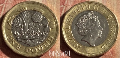 Великобритания 1 фунт 2017 года, 176p-109 ♛