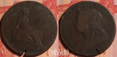Великобритания 1 пенни 1897 года, KM# 790, 435-068