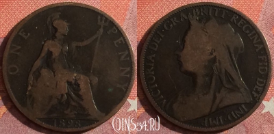 Великобритания 1 пенни 1898 года, KM# 790, 042h-159