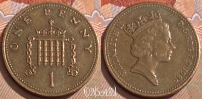 Великобритания 1 пенни 1989 года, KM# 935, 097s-093