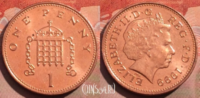 Великобритания 1 пенни 1999 года, KM# 986, 268a-036