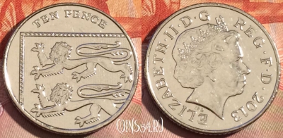 Великобритания 10 пенсов 2013 года, KM# 1110d, 277a-100