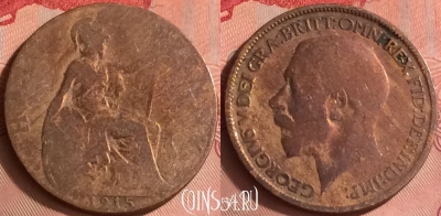 Великобритания 1/2 пенни 1915 года, KM# 809, 329o-026