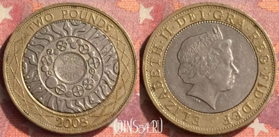 Великобритания 2 фунта 2008 года, KM# 994, 296o-077