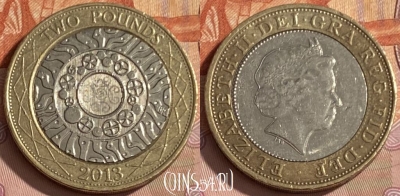 Великобритания 2 фунта 2013 года, KM# 994, 351p-044 ♛