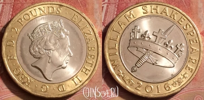 Великобритания 2 фунта 2016 года, UNC, 078l-073