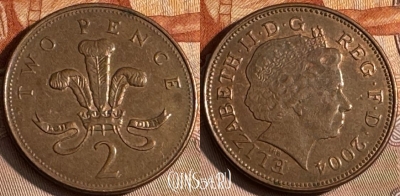 Великобритания 2 пенса 2004 года, KM# 987, s174t-038