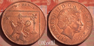 Великобритания 2 пенса 2008 года, KM# 1108, 204l-131