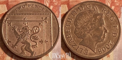 Великобритания 2 пенса 2008 года, KM# 1108, 446r-141