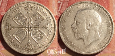 Великобритания 2 шиллинга (флорин) 1935 года, KM# 834,