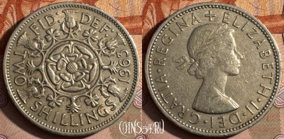 Великобритания 2 шиллинга 1963 года, KM# 906, 243s-009