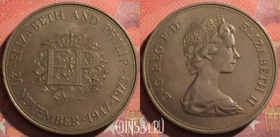 Великобритания 25 пенсов 1972 года, KM# 917, 346-145