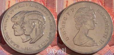 Великобритания 25 пенсов 1981 г., KM# 925, UNC, 265-147