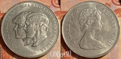 Великобритания 25 пенсов 1981 года, KM# 925, 462q-582 ♛