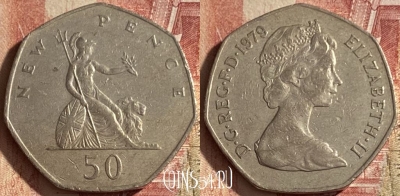 Великобритания 50 пенсов 1979 г., KM# 913, 061q-042 ♛