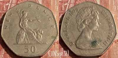 Великобритания 50 пенсов 1979 г., KM# 913, 163q-108 ♛