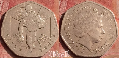 Великобритания 50 пенсов 2006 года, KM# 1058, 075l-125