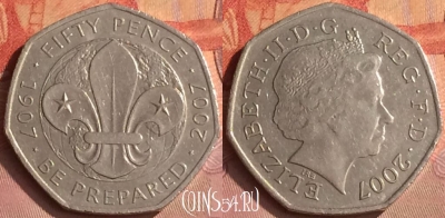 Великобритания 50 пенсов 2007 года, KM# 1073, 289o-067