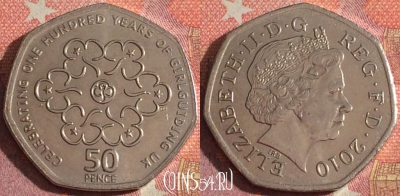 Великобритания 50 пенсов 2010 года, KM# 1165, 366-102
