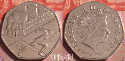 Великобритания 50 пенсов 2014 г., KM# 1311, UNC, 377j-142