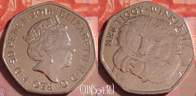 Великобритания 50 пенсов 2016 года, UNC, 378j-006