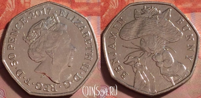 Великобритания 50 пенсов 2017 года, UNC, 066k-103