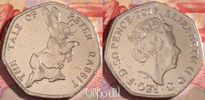 Великобритания 50 пенсов 2017 года, UNC, 268-006