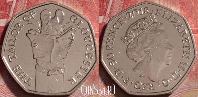 Великобритания 50 пенсов 2018 года, UNC, 246j-006