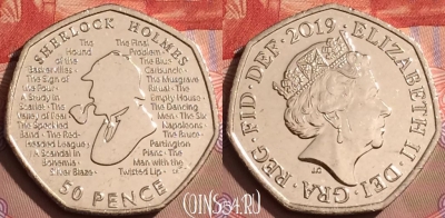 Великобритания 50 пенсов 2019 года, UNC, 082l-139
