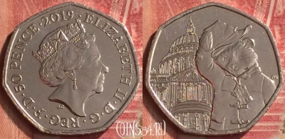 Великобритания 50 пенсов 2019 года, UNC, 218m-136