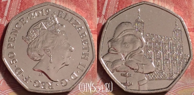 Великобритания 50 пенсов 2019 года, UNC, 247j-122
