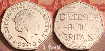 Великобритания 50 пенсов 2020 года, 096j-081