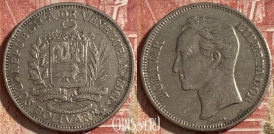 Венесуэла 2 боливара 1967 года, Y# 43, 478р-057 ♛