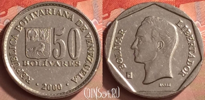 Венесуэла 50 боливаров 2000 года, Y# 82, 240m-124