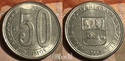 Венесуэла 50 сентимо 2007 года, Y# 92, s484s-111