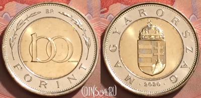 Венгрия 100 форинтов 2020 года, UNC, 116l-015