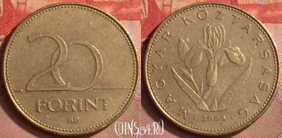 Венгрия 20 форинтов 2008 года, KM# 696, 411-113