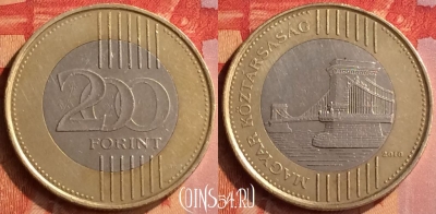 Венгрия 200 форинтов 2010 года, KM# 826, 063n-108
