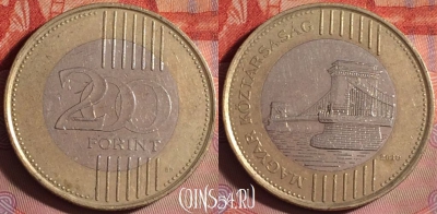 Венгрия 200 форинтов 2010 года, KM# 826, 154j-137