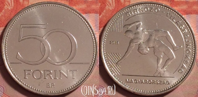 Венгрия 50 форинтов 2018 года, UNC, 066k-138