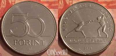 Венгрия 50 форинтов 2019 года, UNC, 253m-021