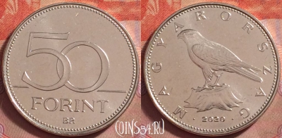 Венгрия 50 форинтов 2020 года, KM# 850, UNC, 134k-073
