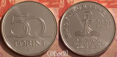 Венгрия 50 форинтов 2021 года, UNC, 253m-005