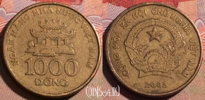 Вьетнам 1000 донгов 2003 года, KM# 72, 210a-050