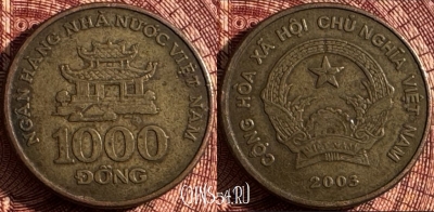 Вьетнам 1000 донгов 2003 года, KM# 72, 364s-085