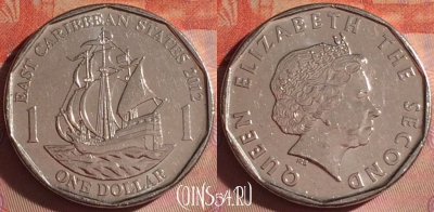 Восточные Карибы 1 доллар 2012 года, KM# 39a, 054i-029