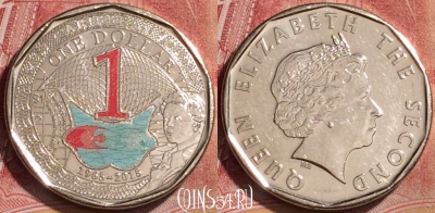 Восточные Карибы 1 доллар 2015 года, 181l-118