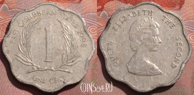 Восточные Карибы 1 цент 1998 года, KM# 10, 257a-139