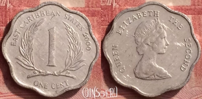 Восточные Карибы 1 цент 2000 года, KM# 10, 054l-063